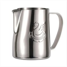 600ml 스테인레스 스틸 커피 주전자 투수 우유 Frothing 컵 크림 메이커 에스프레소 라떼 아트 도구 우아한 백조, 은
