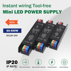 60W 100W 200W 300W 220V 12V 110V 전원 24V 초박형 장치 LED 공급 어댑터 드라이버 스트립 조명 변압기 400W, AC110V 240V