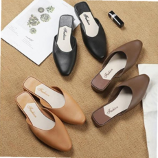 여성단화 패션신발 여성구두 슬리퍼 플랫 레더 뮬 블로퍼 뾰족