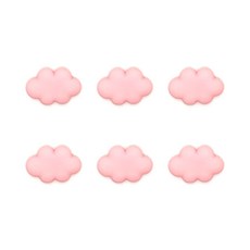 구름 냉장고 현관문 자석 인테리어 소품 미니 마그넷 6p, 핑크