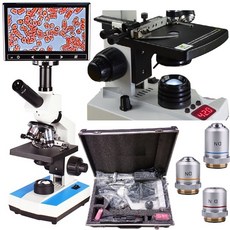 恆溫9吋2000倍顯微鏡 實驗室生物顯微鏡 精子 血液 細胞細菌水藻皮膚檢測 水產養殖螨蟲狗精豬精葉子根莖檢查, 1個, 9吋液晶恆溫-生物顯微鏡, 2000