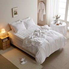 바운티풀 호텔침구세트 스탠다드 겨울 구스이불솜+이불커버 SS, 솔리드 화이트