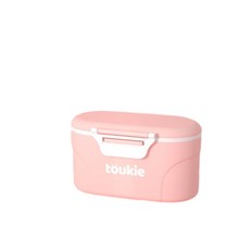 toukie 嬰兒奶粉盒 密封防潮 便攜收納罐, 粉色小號 400ml, 1個