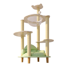 【WOWWOW】24年新款寵物用品高質感貓跳台 趣味貓跳台 寵物沙發 貓跳板 貓吊床 太空艙 貓咪別墅, 【K】綠, 1個