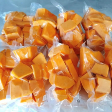 [반달손질 깍뚝손질]조선호박 맷돌호박 늙은호박, 1박스, 손질호박 1kg