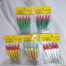 夜光本體布捲 #4號 釣魚假餌, 1個, B6