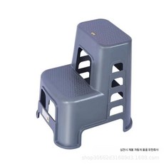 플라스틱 다기능 사다리 계단 스텝 발판 세차 가정용 의자, 연그레이