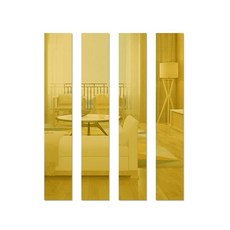 거울 아크릴 장식 스트립 자체 접착 홈 배경 벽 천장 세라믹 타일 허리 라인 평면 가장자리 라인 1m/롤, width 3cm, gold-1Meter