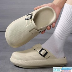 熱銷 男女尺寸 踩屎感 5cm 厚底防水包頭拖鞋 沙灘半包鞋 半拖鞋 穆勒鞋 懶人鞋 情侶鞋 2色