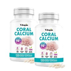 비타피아 코랄 산호 칼슘 1000mg 캡슐 Vitapia Coral Calcium, 2개, 120정