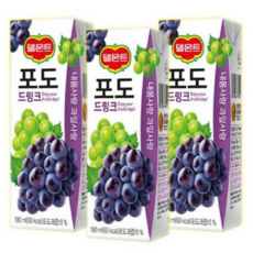 델몬트 포도 드링크팩 190ml x 64개 업소용 포도주스