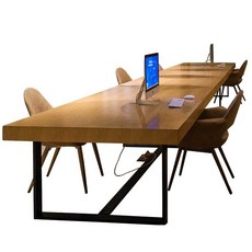 10인용식탁 우드슬랩테이블 대형 회의실 카페, H. 180x70x75mm 두께 8cm