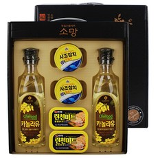 명절 소망종합6P선물세트(오일2개+참치2개+햄2개) 김치참치세트 햄세트 오일세트 런천미트, 1세트