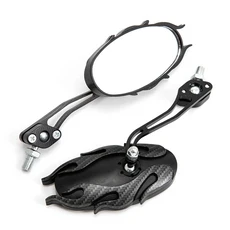 호환 오토바이 자전거 백미러 사이드 혼다 CB900F 야마하 스즈키 밴딧 1200 가와사키 KLX110 8mm 10mm, 04 Carbon