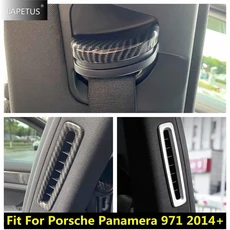 포르쉐 파나메라 971 14-20 카시트 벨트 버클 뒷좌석 기둥 에어컨 벤트 커버 호환, 크롬