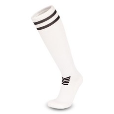 SOCCER SOUL足球襪，舒適透氣彈性防滑，多色可選耐磨耐穿, 白色黑邊(不需護脛,下5得6雙), 1個