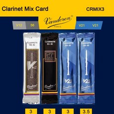 Vandoren 오리지널 CRMIX3 Bb 클라리넷 리드 믹스 카드 V12 56 Rue Lepic 및 Bonus 각 개 포함