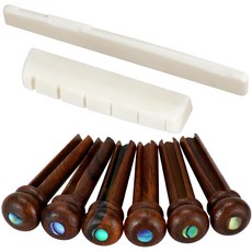 Blisstime 블리스 타임 6 현 어쿠스틱 기타 본 브리지 새들 너트 로즈 우드 핀 개, 1개