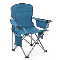 ARROWHEAD OUTDOOR 가열 캠핑 의자 - 3가지 열 모드가 있는 튼튼한 휴대용 접이식 의자 6캔 쿨러 컵 및 와인 글라스 홀더 - 149.7kg(330파운드) 지, 블루 색상