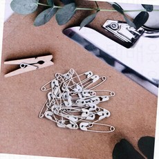 컬러 옷핀 3cm 미니 다용도 고정핀 옷삔 의류 고정삔 브로치핀 핀침 시침 수선 표시 명찰 브로치, 화이트 20세트