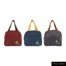 珠友 PB-60639 保冷保溫便當袋-幸運草/野餐袋/保溫袋/購物袋/便當袋-生活 好好逛文具小舖, 顏色隨機, 1個