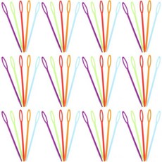 보프리티 200개 플라스틱 실 바늘 및 핸드 퀼팅 세트 코바늘 프로젝트 재봉 용품용 멀티 컬러 9cm