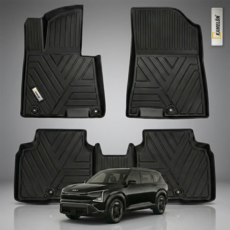 티오피 TPE 자동차 매트 발판 카매트, 02_기아, EV5 2025 블랙