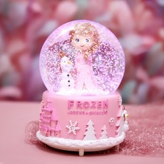 冰雪奇緣公主飄雪水晶球八音盒 玻璃音樂鈴 少女心音樂盒 創意飄雪花 節日禮物 生日禮物 裝飾軟裝