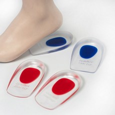 패드 칼라 안전화 투명 듀얼 신발 구두 뒷꿈치 뒤꿈치 깔창 실리콘 쿠션 젤리 발, 블루