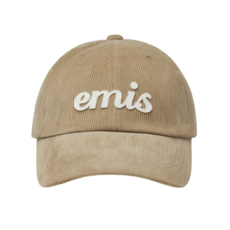 emis 時尚多功能經典LOGO印花棉質帽 男女通用情侶款 米色