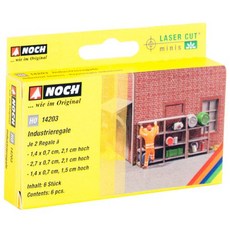 NOCH 14203 디오라마 미니어처 산업용 선반 모형 6개 세트, 단품