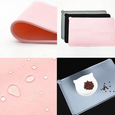 강아지매트 실리콘 밥그릇 식사 식기 바닥 매트, 1