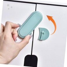 서랍 안전 잠금장치 무타공 부착식 문열림방지 아기 유아 가구 보호 투명, 1개, 화이트