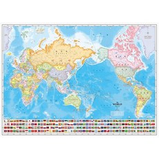 만국기 세계지도+우리나라 전국지도 세트(107*77)코팅