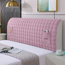 침대 헤드커버 커버 헤드쿠션 패브릭 쿠션, 1개, 핑크 두꺼운 코듀로이