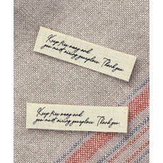 퀼트스타 메시지 레터 소프트 린넨라벨, 2개, 린넨