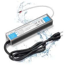 VOEWT LED 드라이버 100와트 방수 IP67 전원 공급 장치 85V 265V AC 12V 컨버터 조용하고 소형 변압기 저전압 출력 라이트 스트립용 3피트 케이블, 24V100W, 03 24V100W