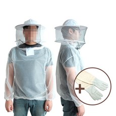 망사모자 세트 방충 세트 작업복양봉 장갑 방충복 상의 상의 장갑 작업용 양봉복 포함 망사