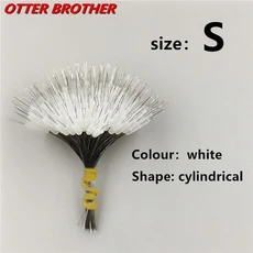 300 개/몫 플로트 투명 스토퍼 SML 낚시 Bobber 스토퍼 플로트 원통형 공간 콩 물고기 라인 액세서리, 백대하