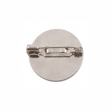 국산 평판 브로치핀 50EA 원형판 브로치 부자재 DIY 재료, 50개, 21mm(실버)