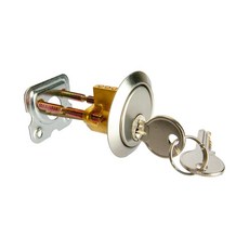 ECL-230D용 단축 림 실린더 니켈 도금 엔드 캡이 있는 솔리드 황동 5핀 ANSI 예일 동등한 키웨이 키 2개 및 칼라 포함 - KA 2 216670, KA 5, Rim Cylinder