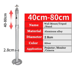 Salange 프로젝터 스탠드 XGIMI JMGO DLP 미니 비머 YG300 J15 LED Projetor 용 천장 브래킷 벽 마운트, 01 40-80cm