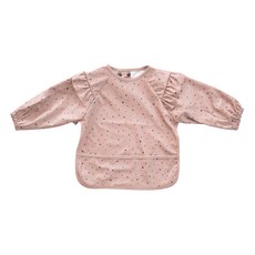 마롤로뜨 아기 긴팔 방수가운 턱받이 침받이 자기주도 미술가운 문센 어린이집, 1개, 1개입, 도트 모브핑크_방수가운턱받이