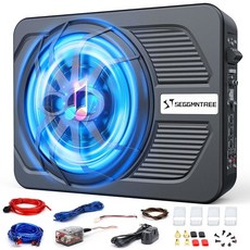 1000W 슬림 언더시트 서브우퍼 앰비언트 라이트 포함 차량 2인치 높이 증폭 서브 차량 트럭 오디오 파워 서브우퍼 앰프 패키지 와이어 키트 베이스를 위한 고수준 저수준 입력