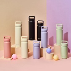 글라스락 스포티핸들 텀블러 1+1, 4. 500mL (베이지), 2. 350mL (페일라벤더)