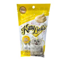 Kitty Licks 貓肉泥 30條 桶裝 濃郁肉泥 貓零食 多種口味, 15g, 30個, 鮪魚+扇貝