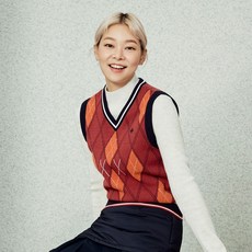 [JDX] 여성 루즈핏 아가일 베스트(X2SVU7374BC)