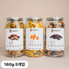 감성곳간 영동 수제 한입강정 3종 실속패키지 곶감 포도 대추 강정, 5개, 160g