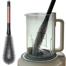 헤이데야 설거지솔 블렌더 텀블러 세척솔 두유제조기세척 긴청소솔 주방청소솔, 1개, 그레이