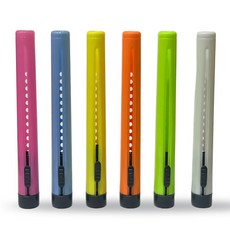 필요이상 슬림 슬라이드 분필 홀더 6종 세트 (문교 클리니 호환) 주황/노랑/파랑/초록/빨강/흰색